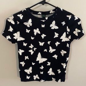 Wild Fable Butterfly Crop Top Tee - S